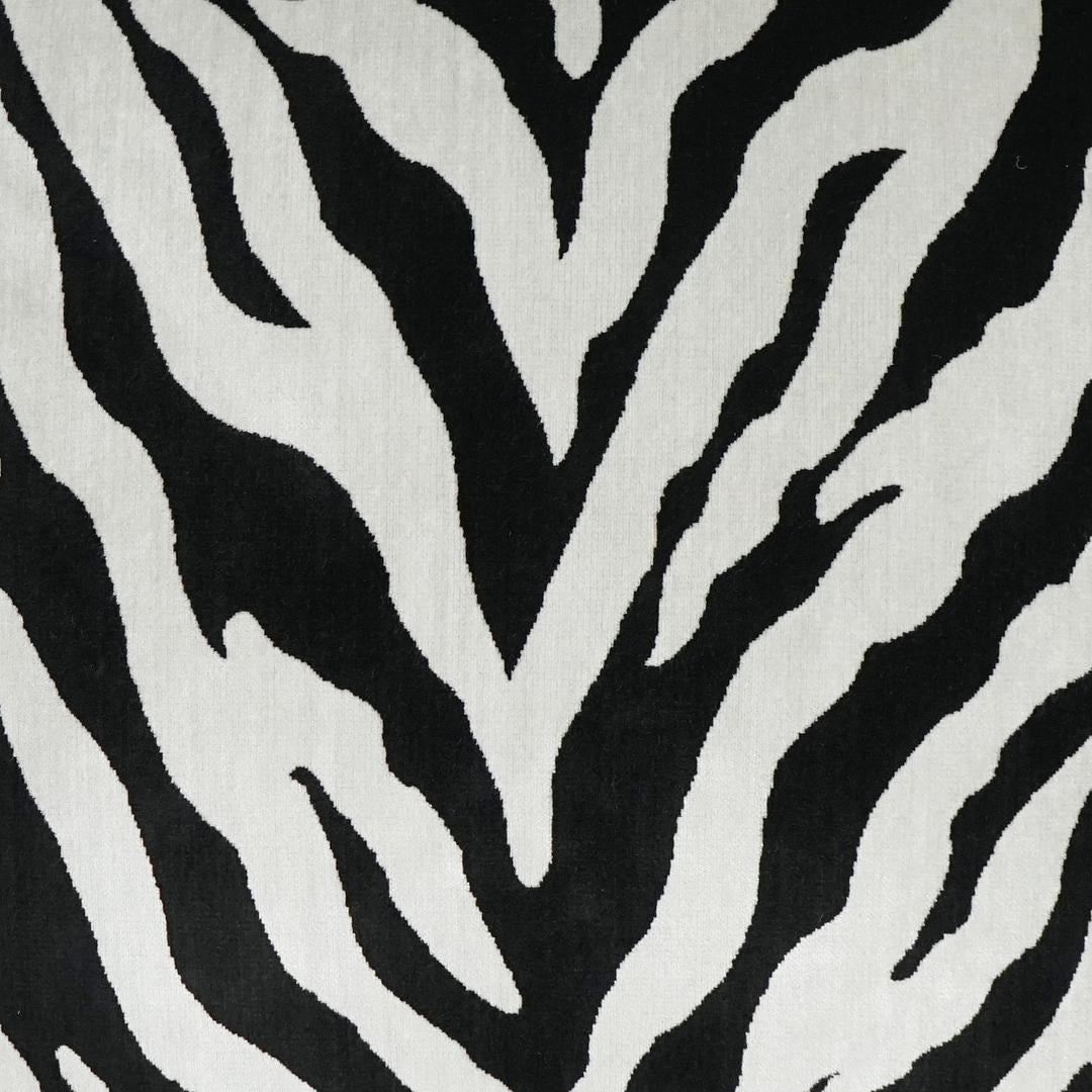 Luxury Pillow - 24" x 24" - Tanja-Ebony. Fun Zebra print on a soft textured fabric