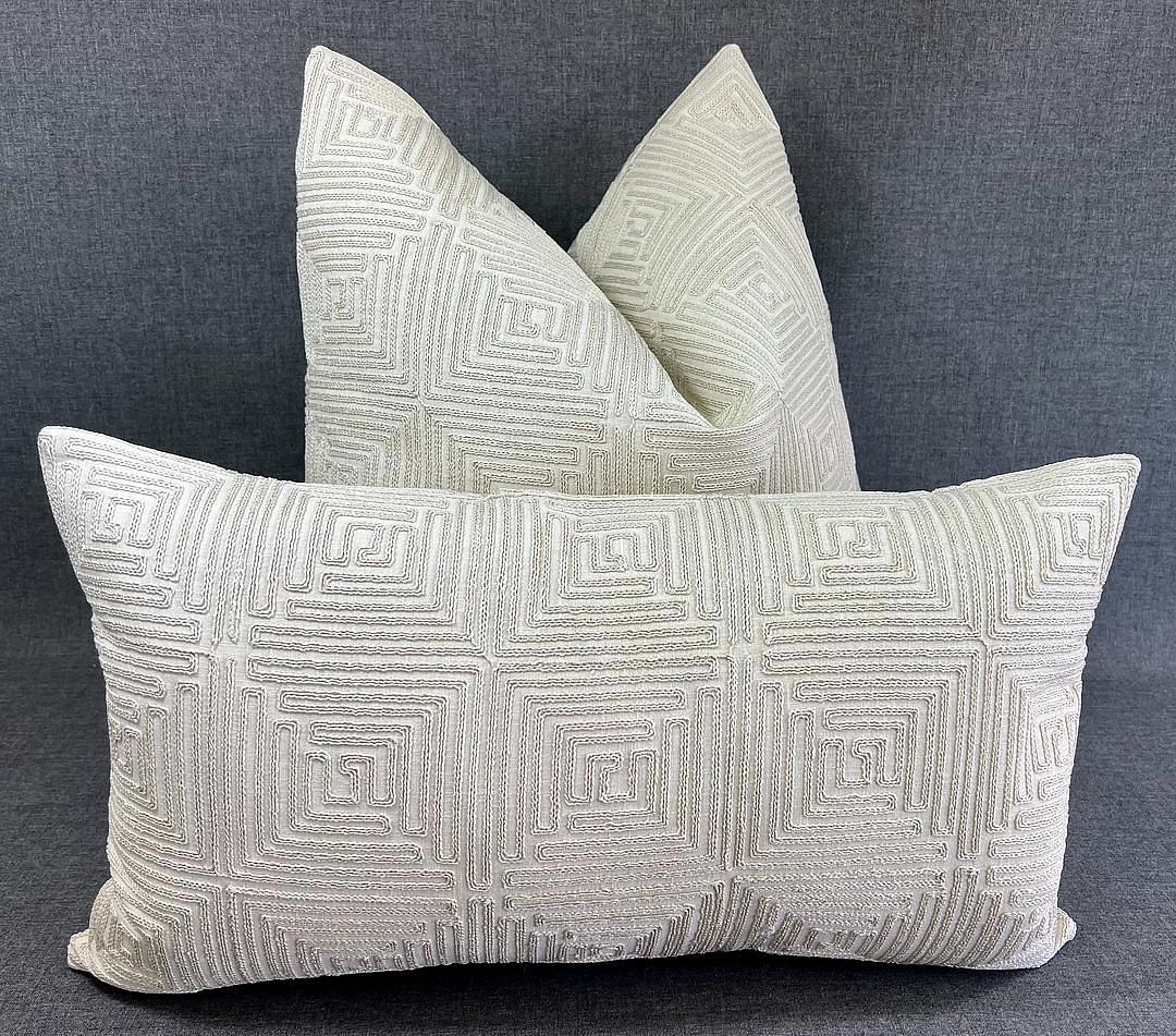 Luxury Lumbar Pillow 24" x 14" Sand Maze