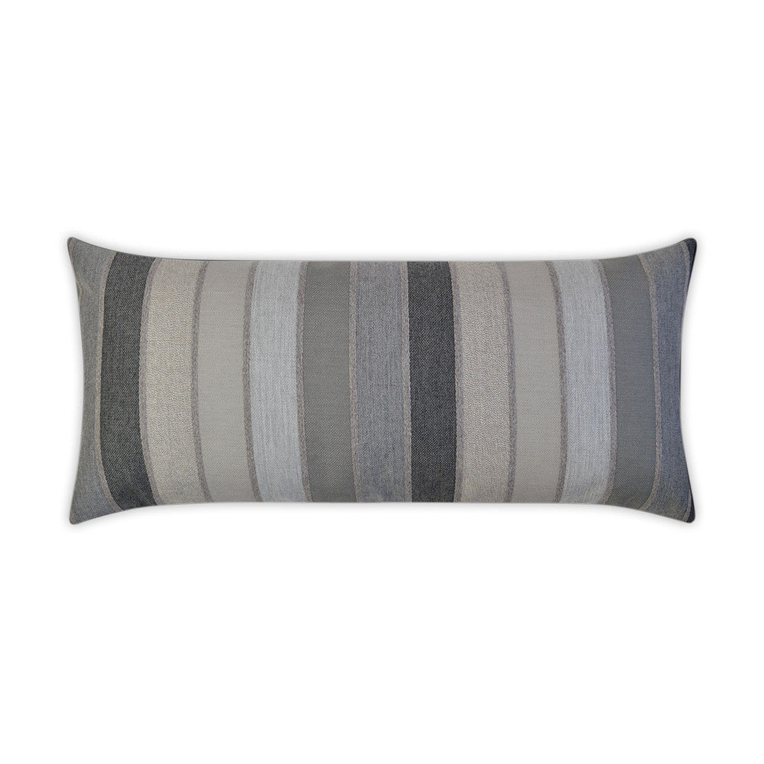 Luxury Outdoor Lumbar Pillow - 22" x 12" - Lucy Asphalt