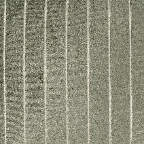 Luxury Pillow - 24" x 24" -Bizete Sage ; Sage plush fabric with ivory stripes with an ivory back