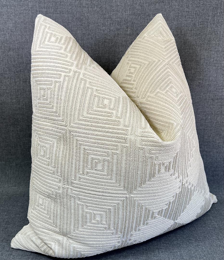 Luxury Pillow -  24" x 24" - Sand Maze
