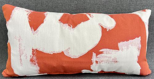 Luxury Outdoor Lumbar Pillow - 22" x 12" Watermelon Splash