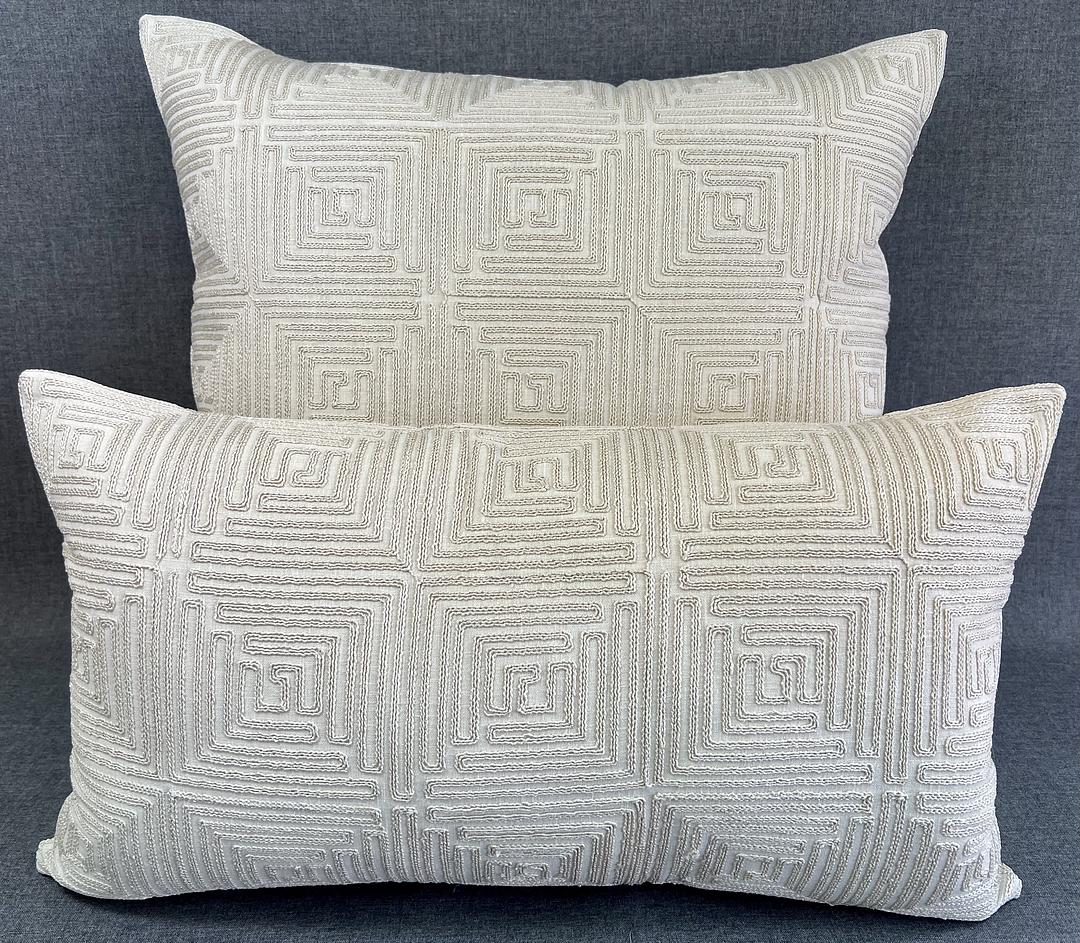 Luxury Lumbar Pillow 24" x 14" Sand Maze