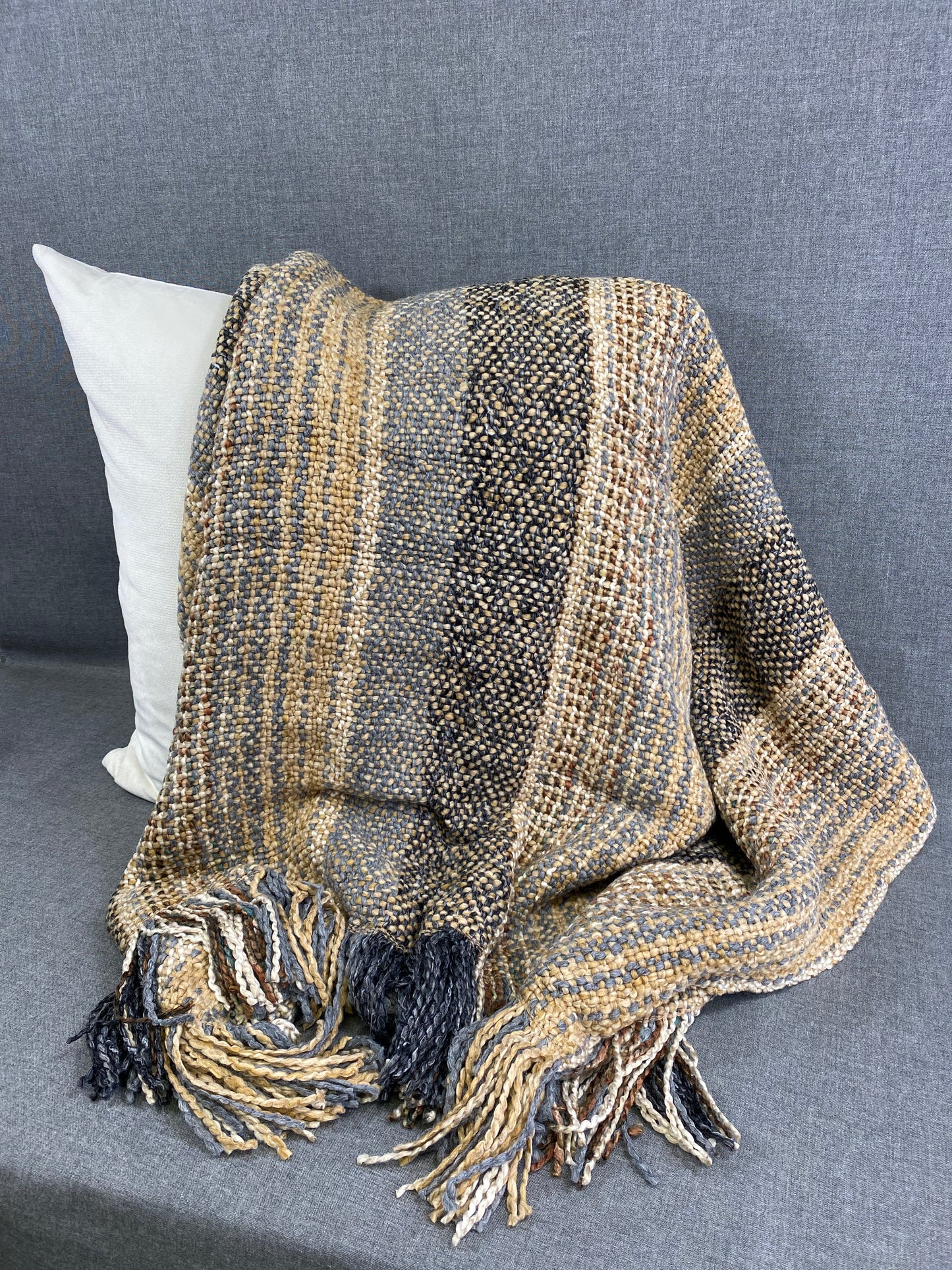 Luxury Knit Throw - 48" x 72" - Dover Platinum; Bulky Knit Throw