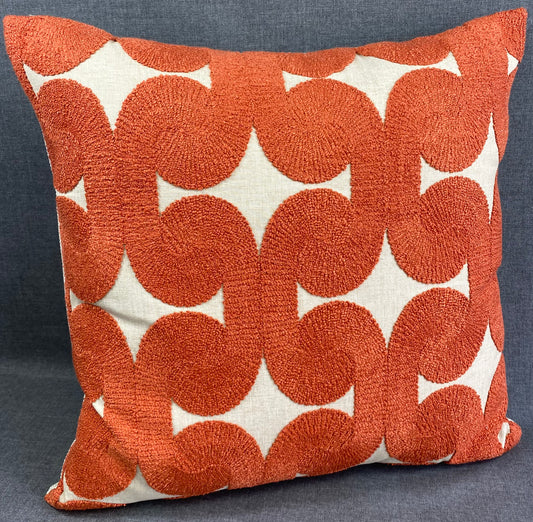 Luxury Pillow -  24" x 24" - Posh Den: Dark Orange