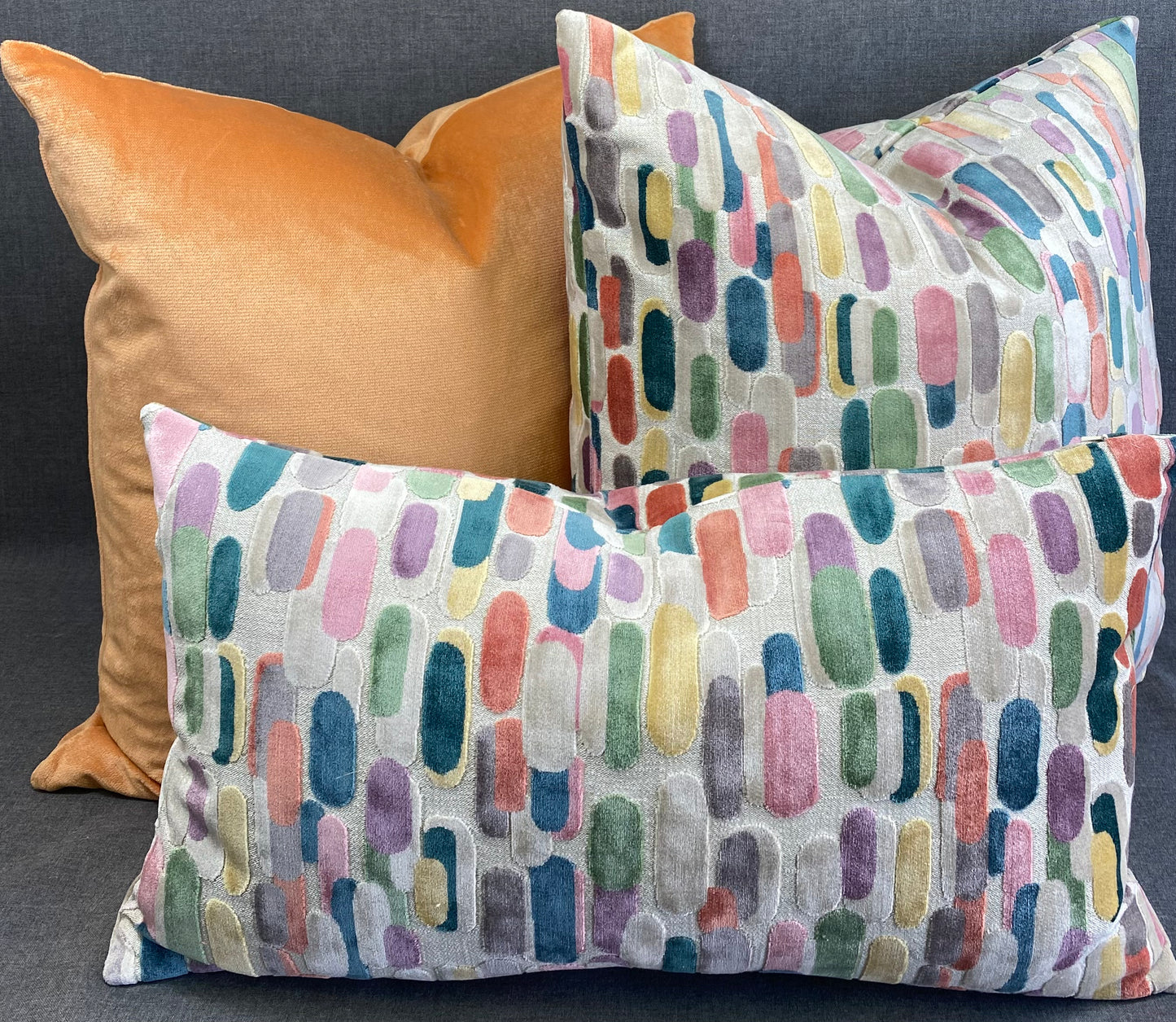 Luxury Lumbar Pillow - 24" x 14" - Modern Confetti