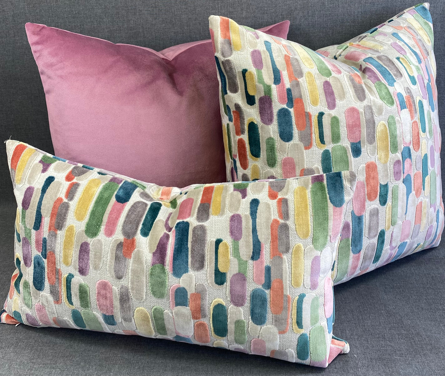 Luxury Lumbar Pillow - 24" x 14" - Modern Confetti