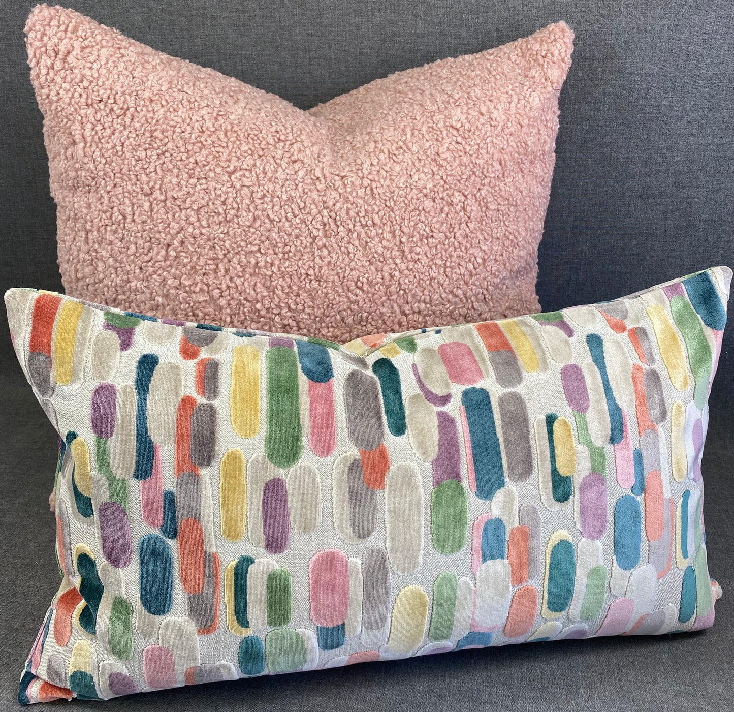 Luxury Lumbar Pillow - 24" x 14" - Modern Confetti