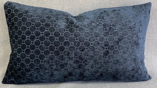 Luxury Lumbar Pillow - 24" x 14" -Smokey Blue