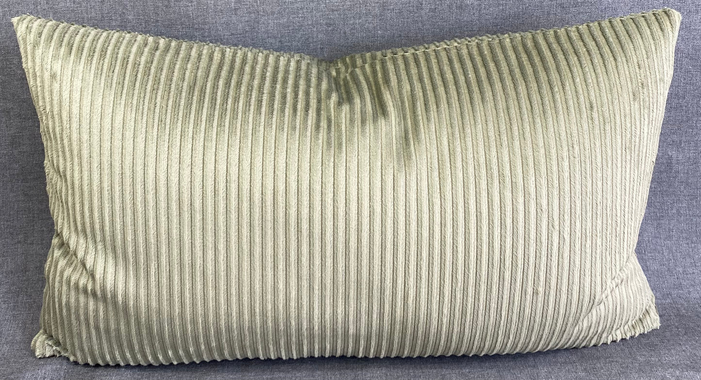 Sage Corduroy Lumbar- 24" x 14"