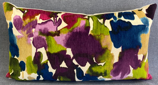 Lumbar Pillow - 24" x 14" - Aquarelle-Multi