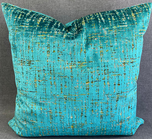 Luxury Pillow -  24" x 24" -  Moonstruck-Peacock