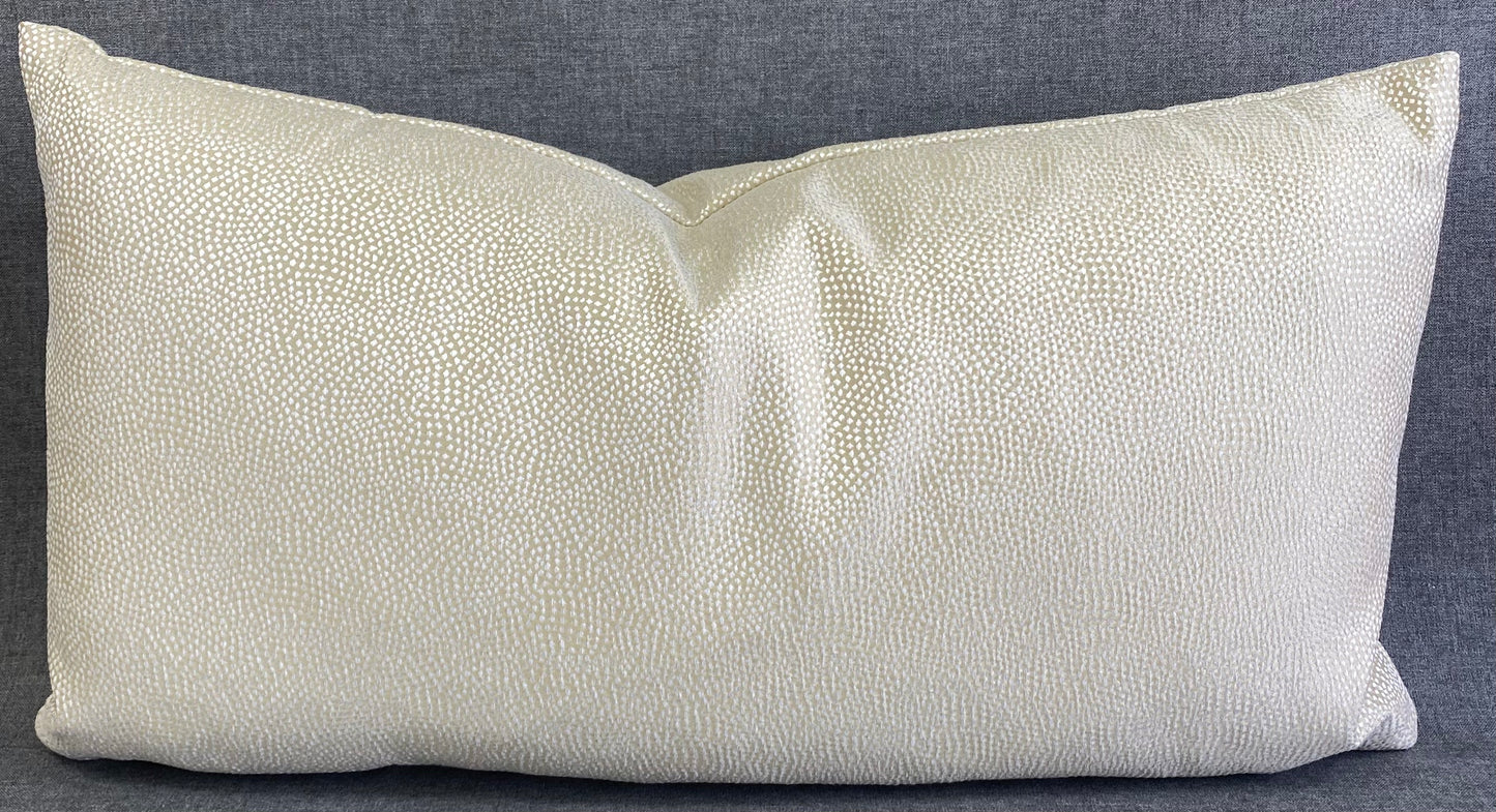 Luxury Lumbar Pillow - 24" x 14" - Whimsical Lumbar-Ivory