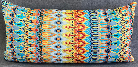 Luxury Outdoor Lumbar Pillow - 22" x 12" - Kanthum -Multi