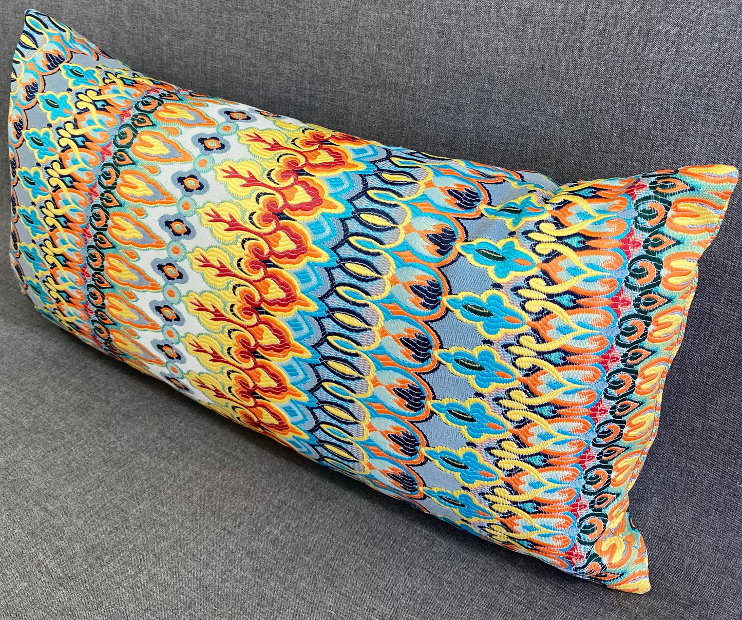 Luxury Outdoor Lumbar Pillow - 22" x 12" - Kanthum -Multi