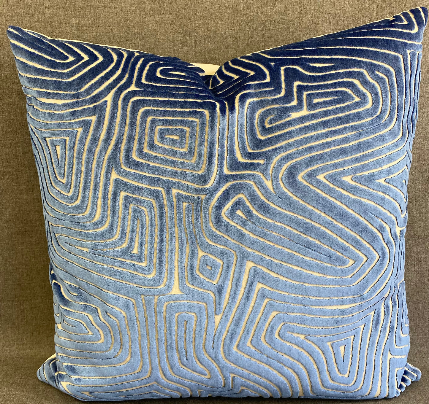 Luxury Pillow -  24" x 24" -  Vertigo Blue