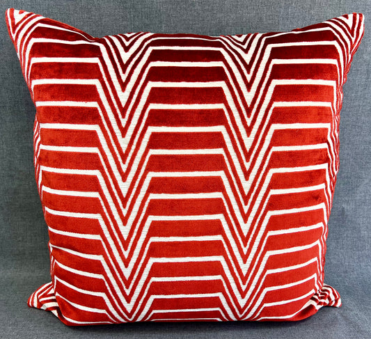 Luxury Pillow -  24" x 24" -Red Radar