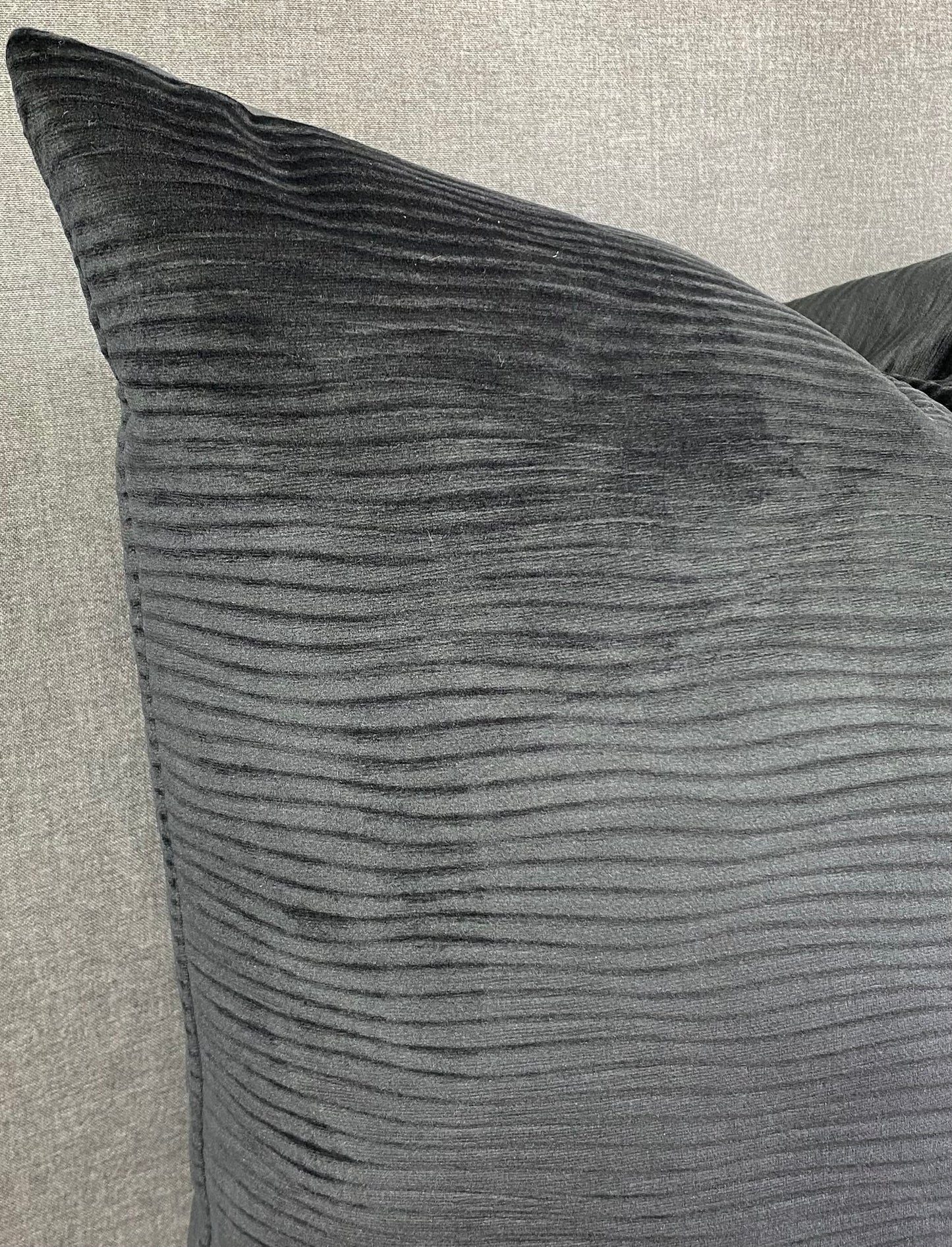 Luxury Pillow - 24” x 24” - Stream Black