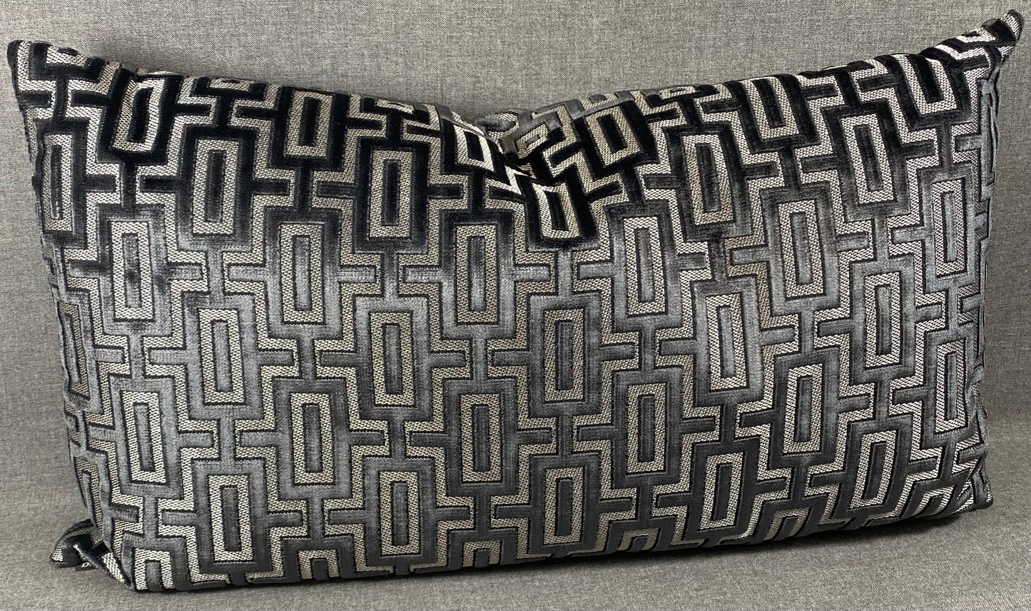 Luxury Lumbar Pillow - 24" x 14" Bergman Onyx