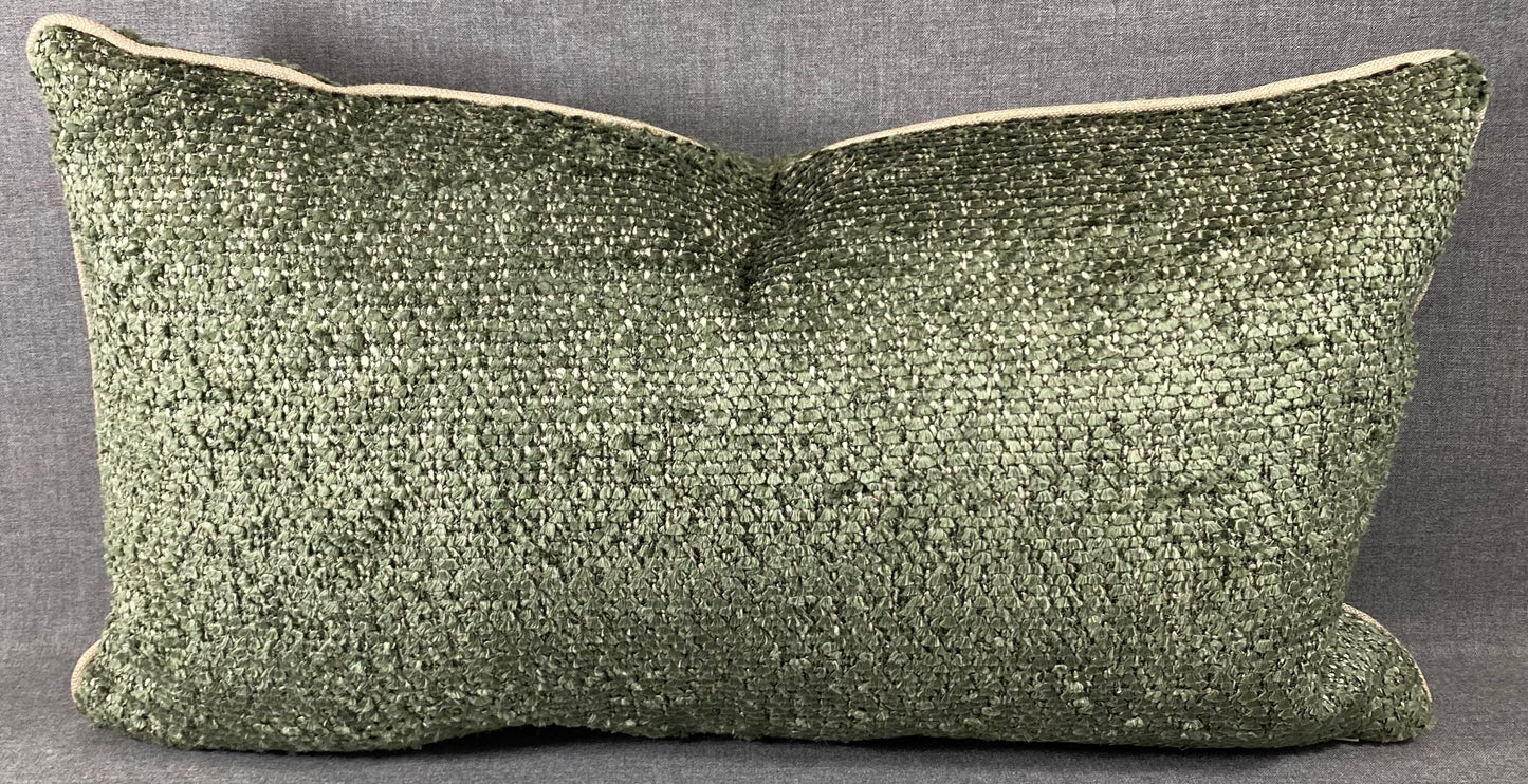 Luxury Lumbar Pillow - 24" x 14" - Knubby Moss