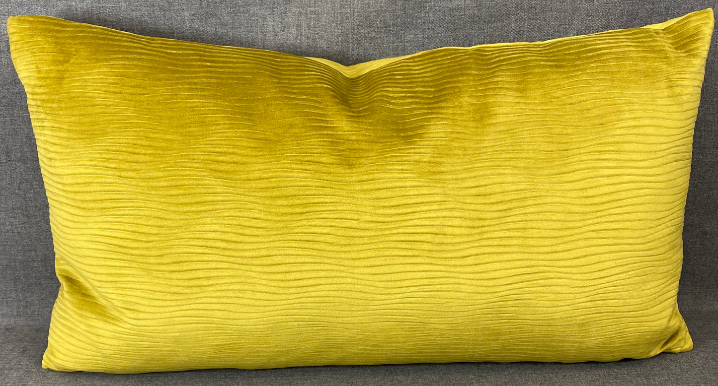 Luxury Lumbar Pillow - 24” x 14” - Stream Chartreuse