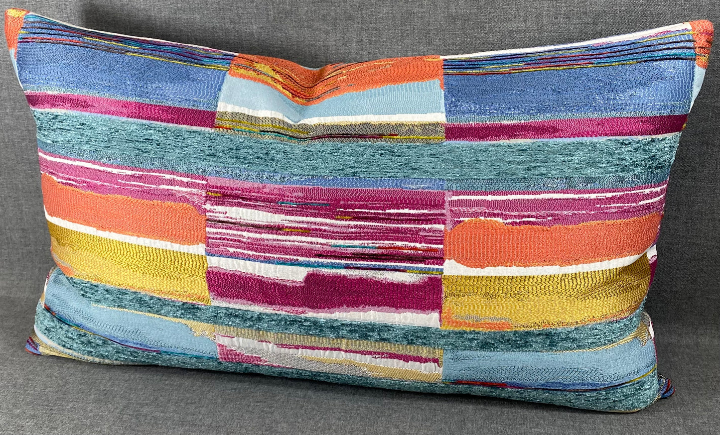 Luxury Lumbar Pillow - 24" x 14" - Joyce's Abstract