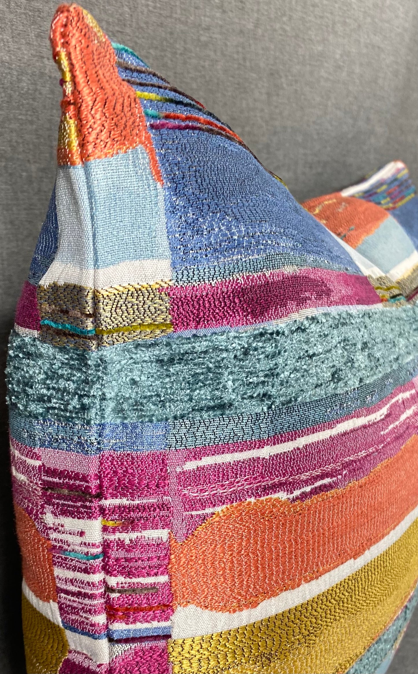 Luxury Lumbar Pillow - 24" x 14" - Joyce's Abstract