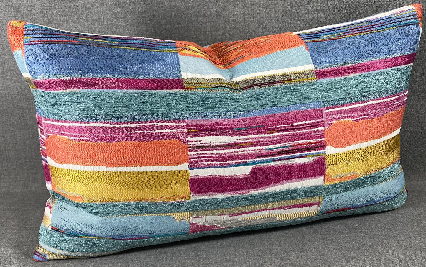 Luxury Lumbar Pillow - 24" x 14" - Joyce's Abstract