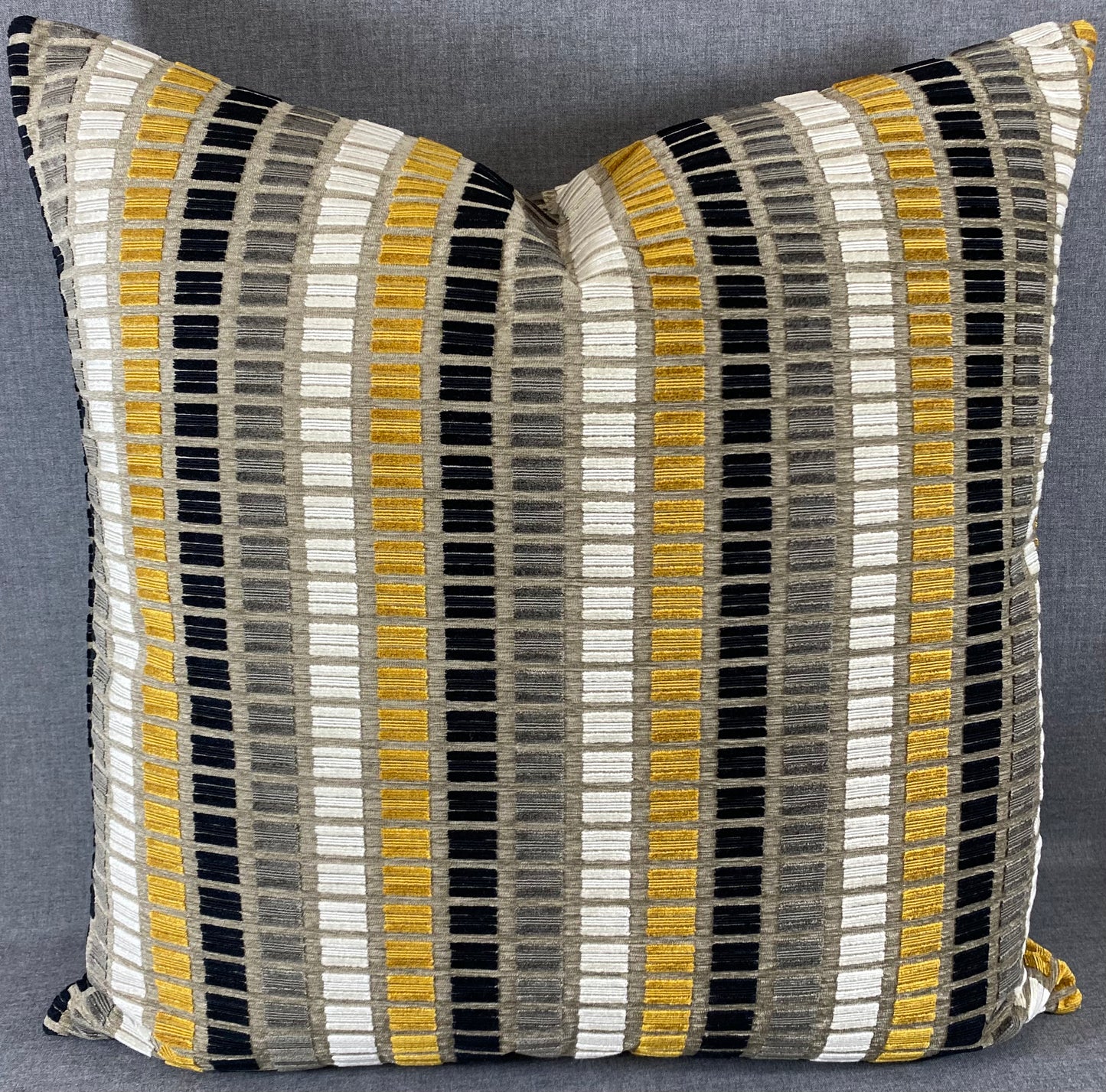Luxury Pillow - 24" x 24" - Noir Grid