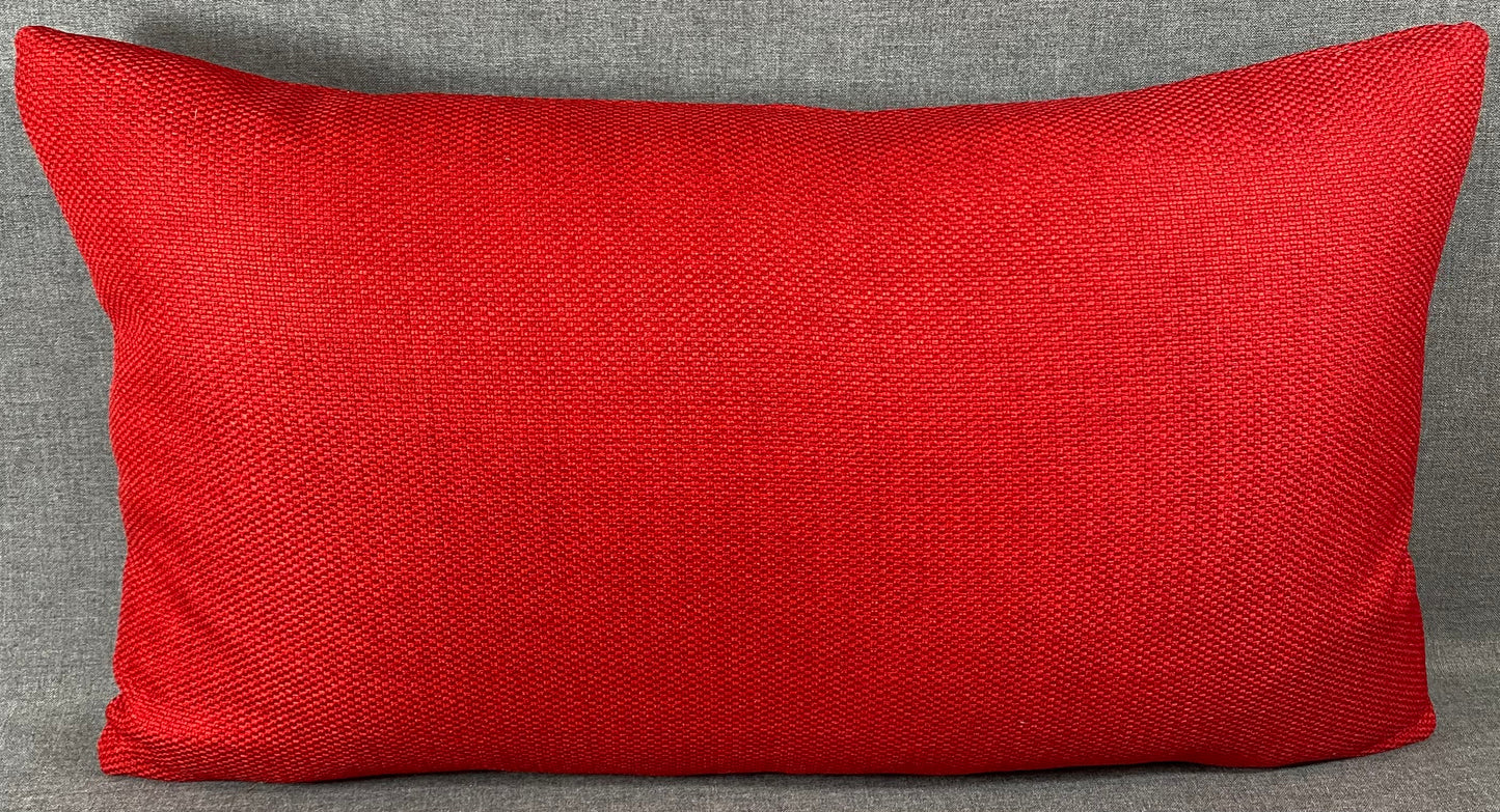 Luxury Lumbar Pillow - 24" x 14" - Aristocrat Scarlet