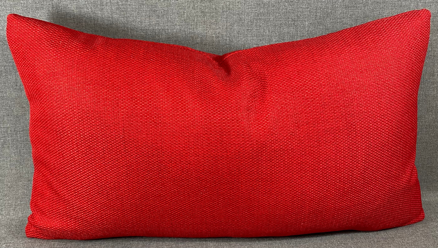 Luxury Lumbar Pillow - 24" x 14" - Aristocrat Scarlet
