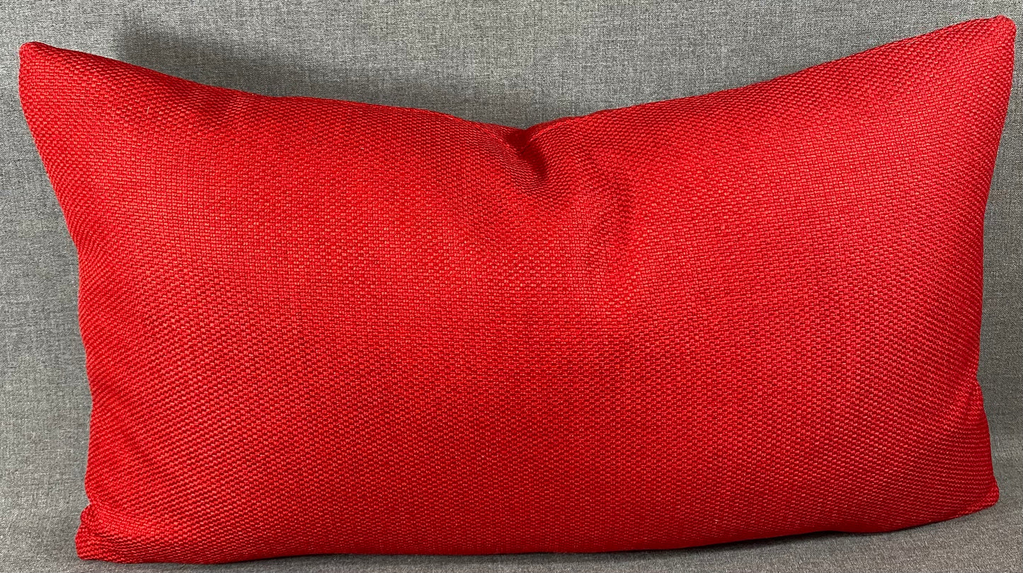 Luxury Lumbar Pillow - 24" x 14" - Aristocrat Scarlet