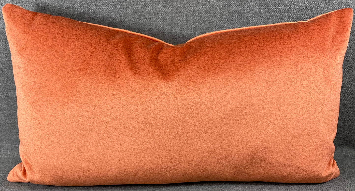 Luxury Lumbar Pillow - 24" x 14" - Merino Coral