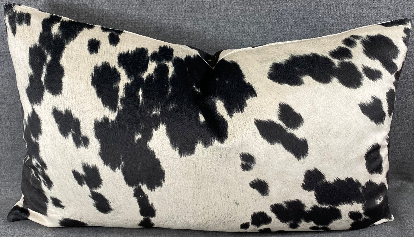 Luxury Lumbar Pillow - 24" x 14" - Yellowstone Ranch Black