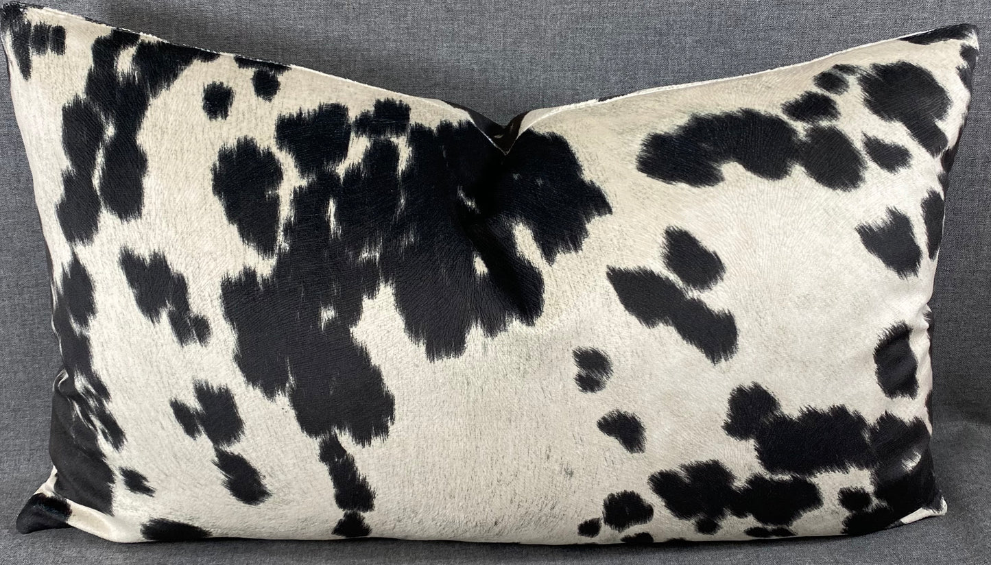 Luxury Lumbar Pillow - 24" x 14" - Yellowstone Ranch Black