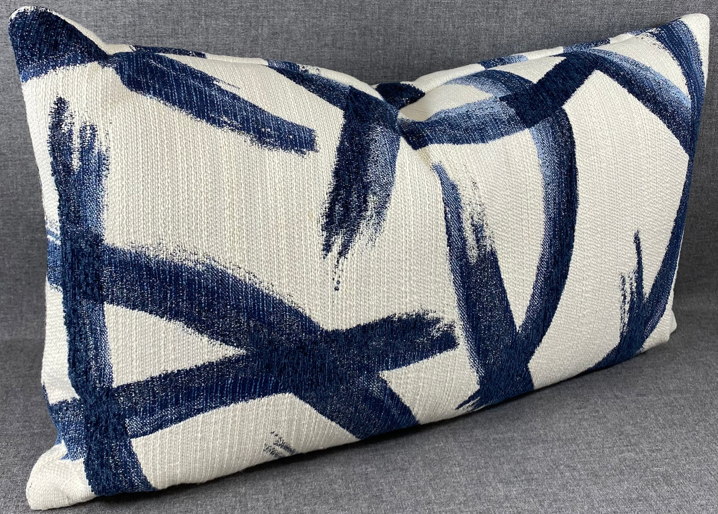Luxury Lumbar Pillow - 24" x 14" - Enso Indigo