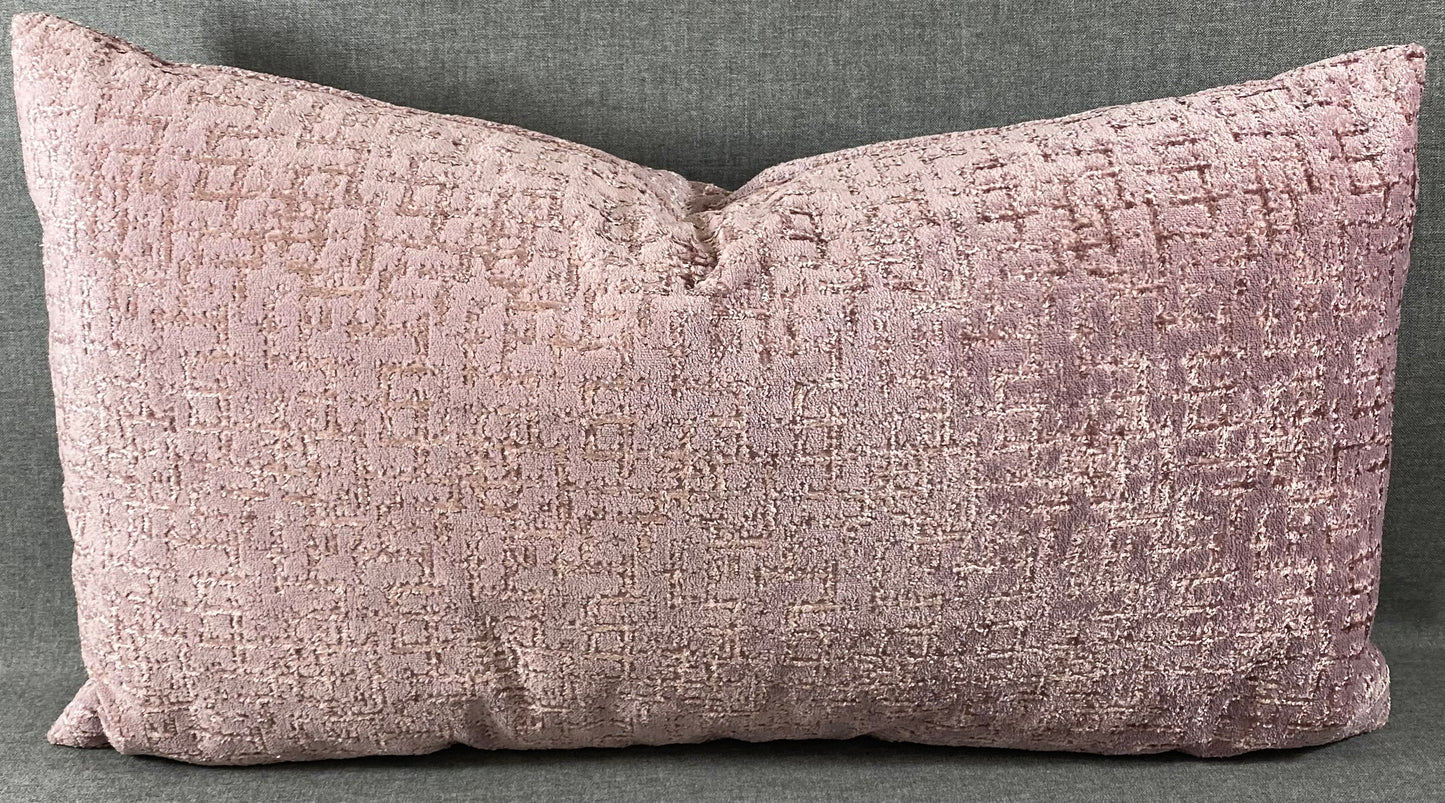 Luxury Lumbar Pillow - 24" x 14" - Tetris Amethyst
