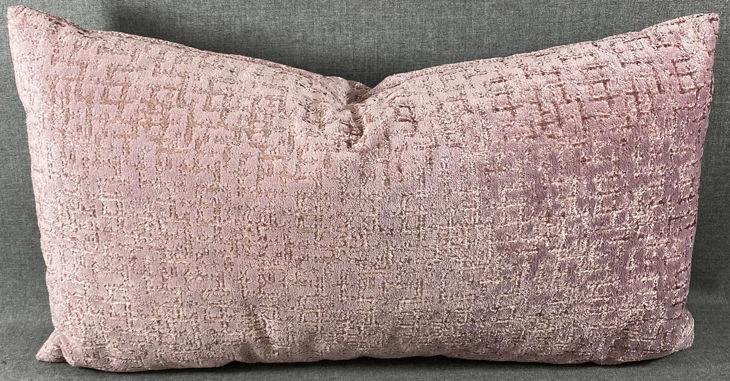 Luxury Lumbar Pillow - 24" x 14" - Tetris Amethyst