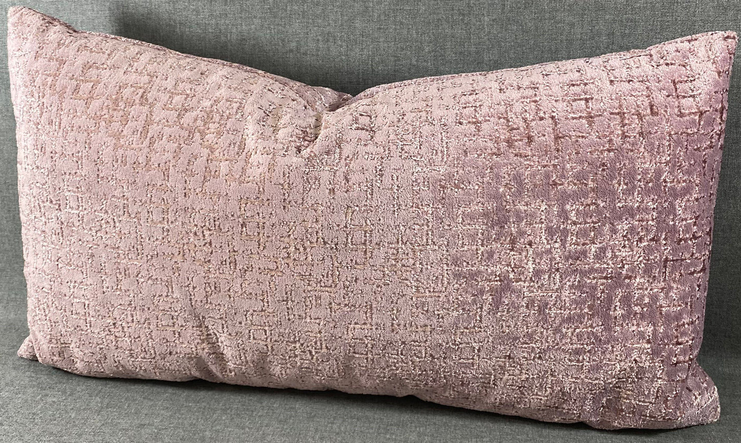 Luxury Lumbar Pillow - 24" x 14" - Tetris Amethyst