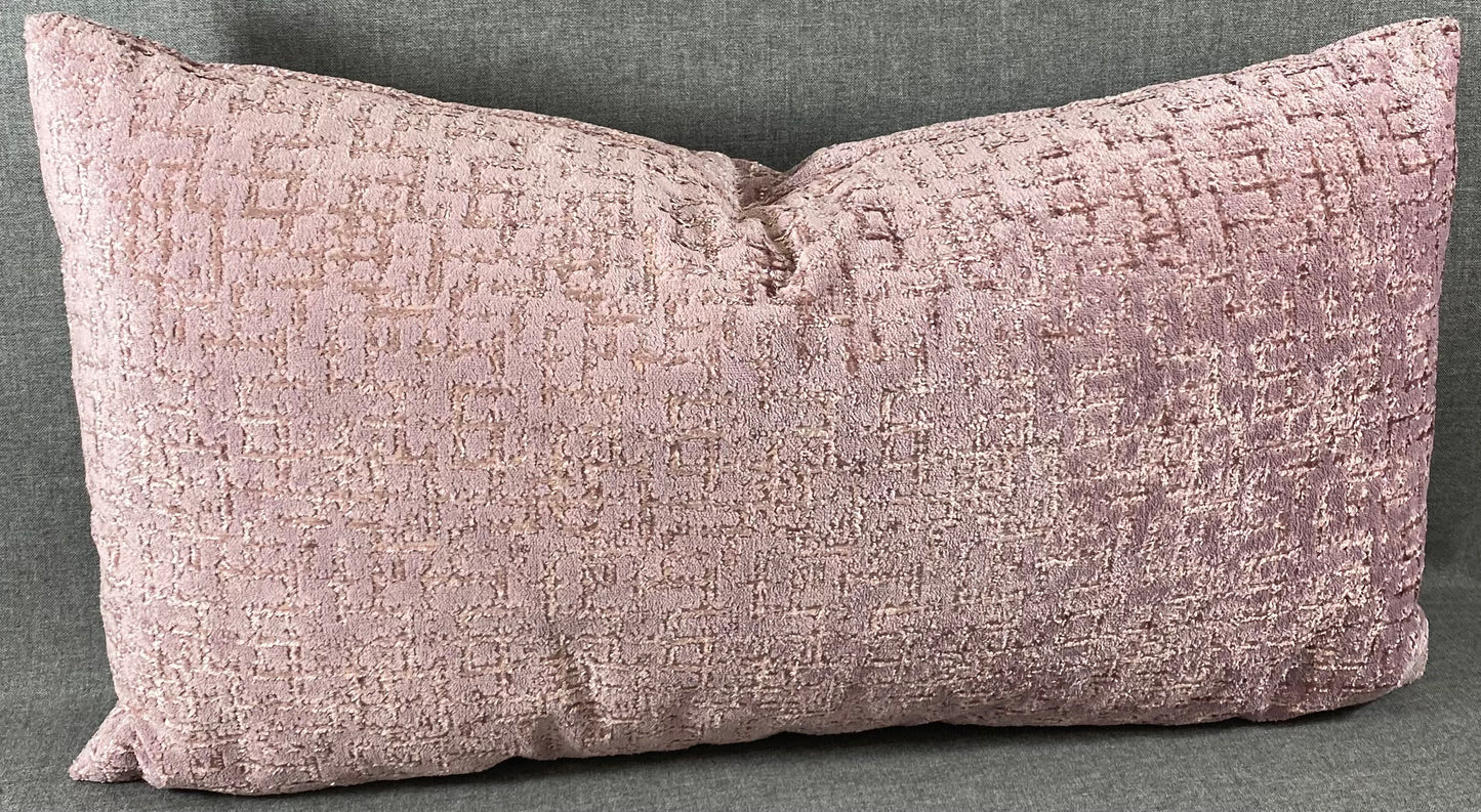 Luxury Lumbar Pillow - 24" x 14" - Tetris Amethyst