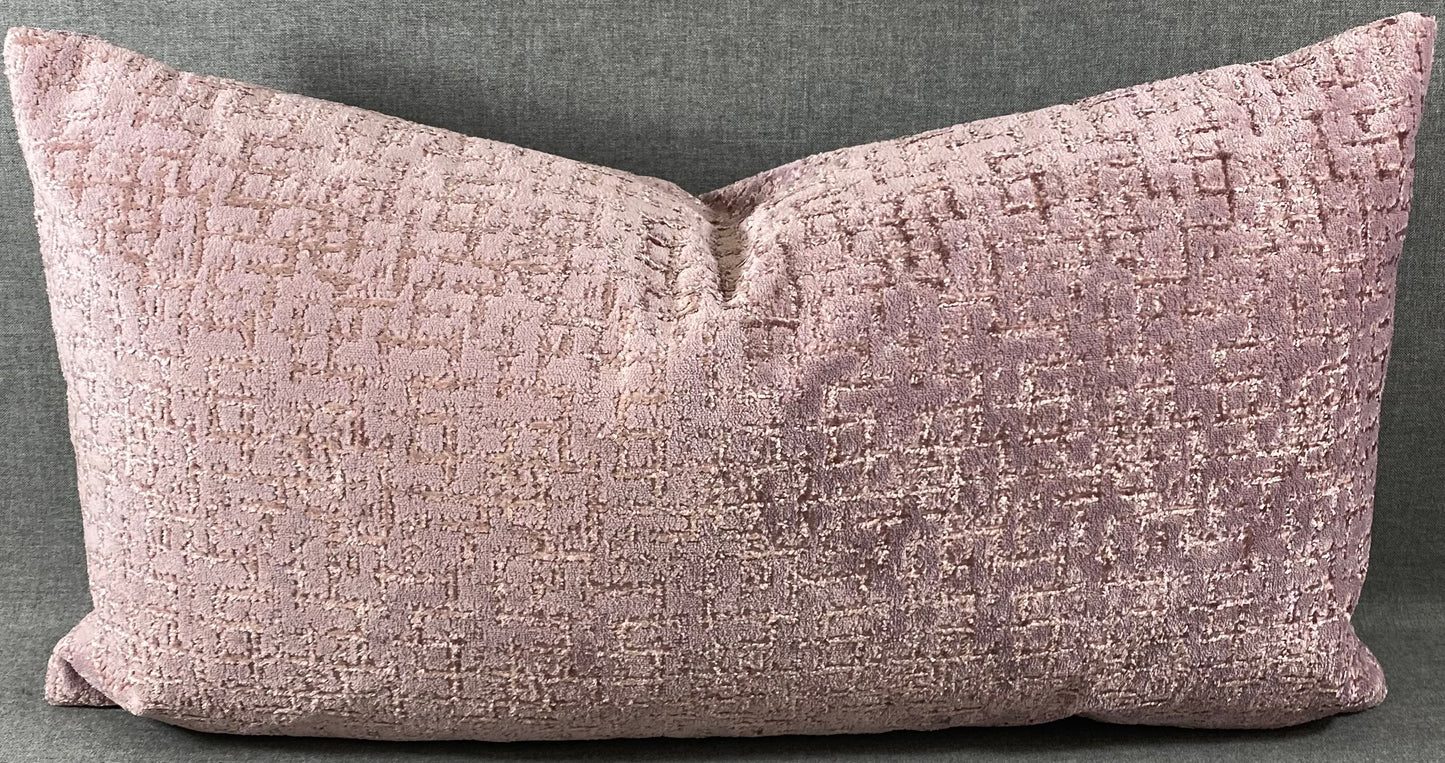 Luxury Lumbar Pillow - 24" x 14" - Tetris Amethyst