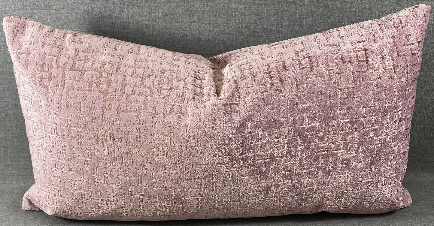 Luxury Lumbar Pillow - 24" x 14" - Tetris Amethyst
