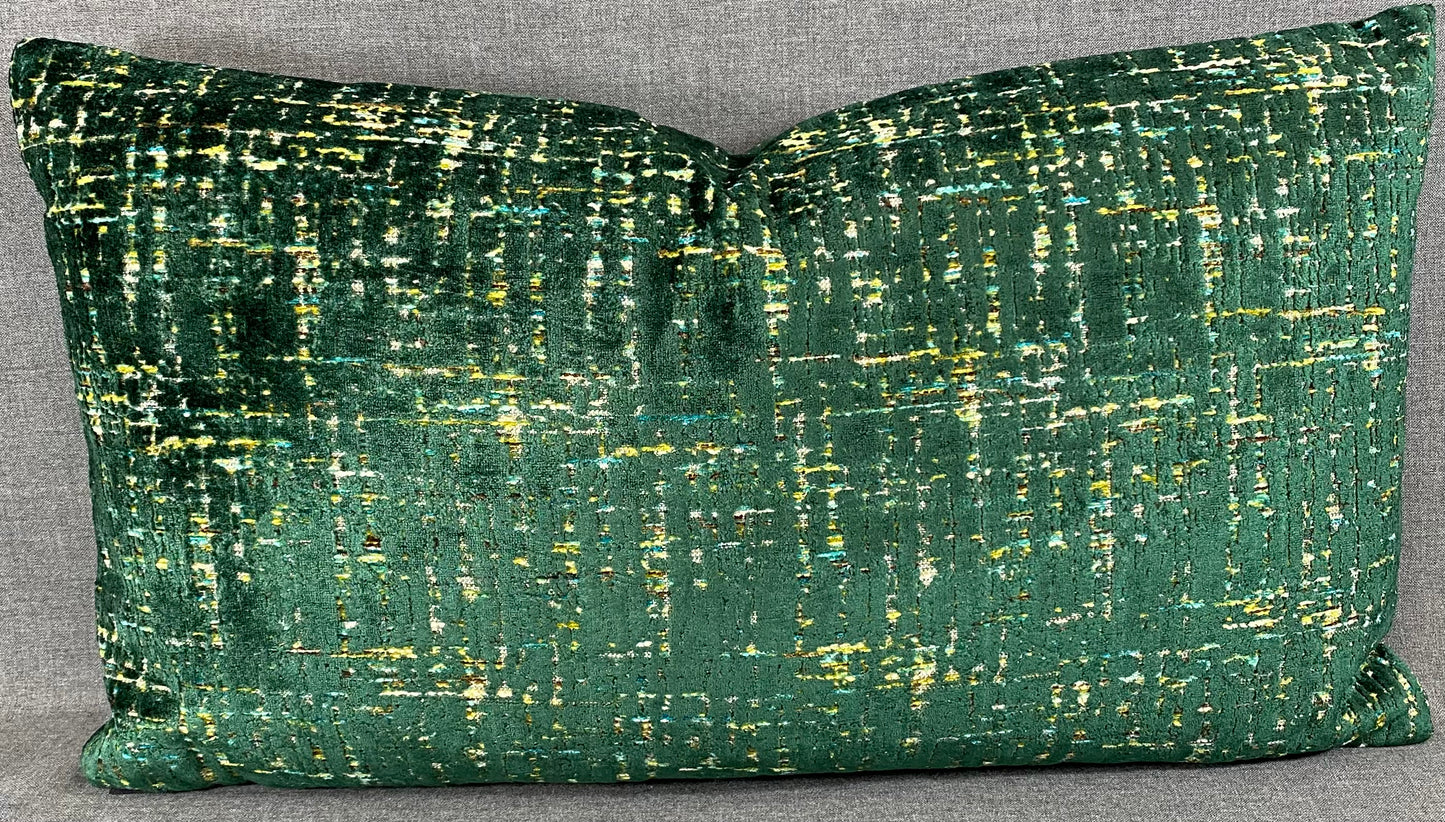 Luxury Lumbar Pillow 24" x 14" - Moonstruck-Emerald