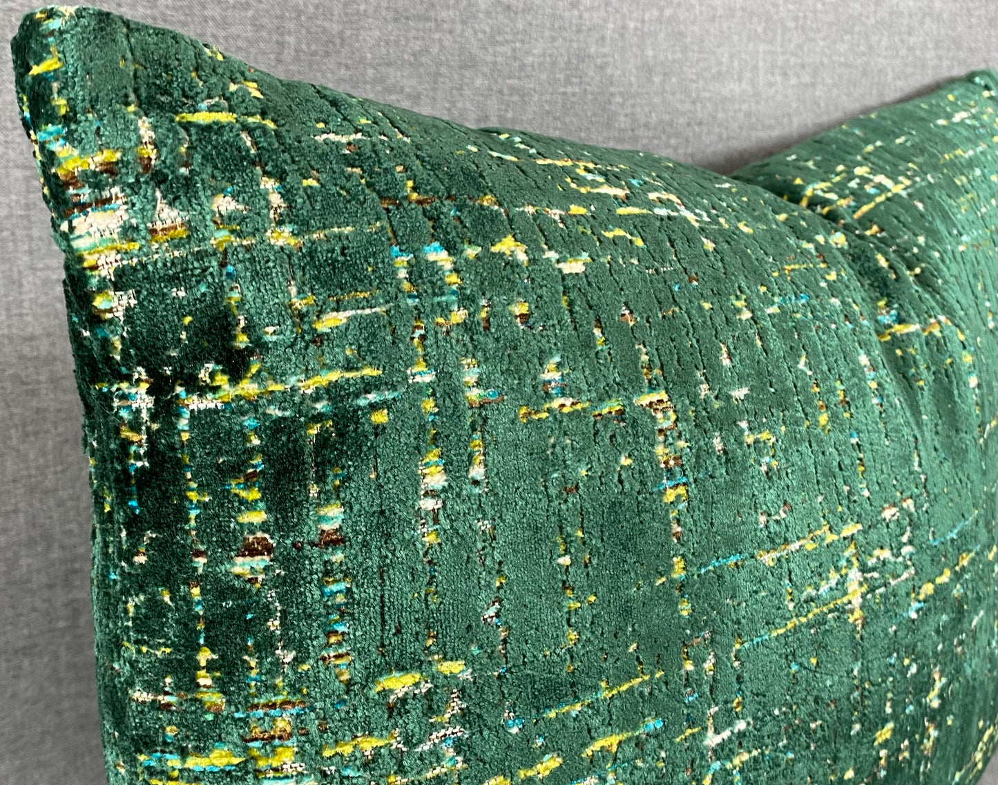 Luxury Lumbar Pillow 24" x 14" - Moonstruck-Emerald