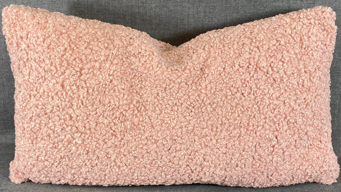 Luxury Lumbar Pillow - 24" x 14" - Poodle Blush