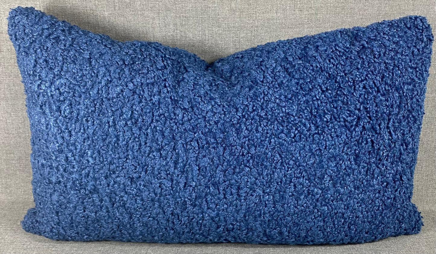 Luxury Lumbar Pillow - 24" x 14" - Poodle Navy