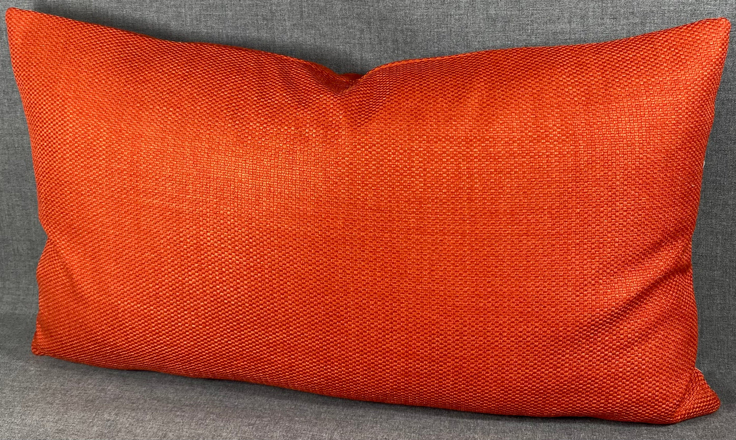Luxury Lumbar Pillow - 24" x 14" - Tangerine Punch