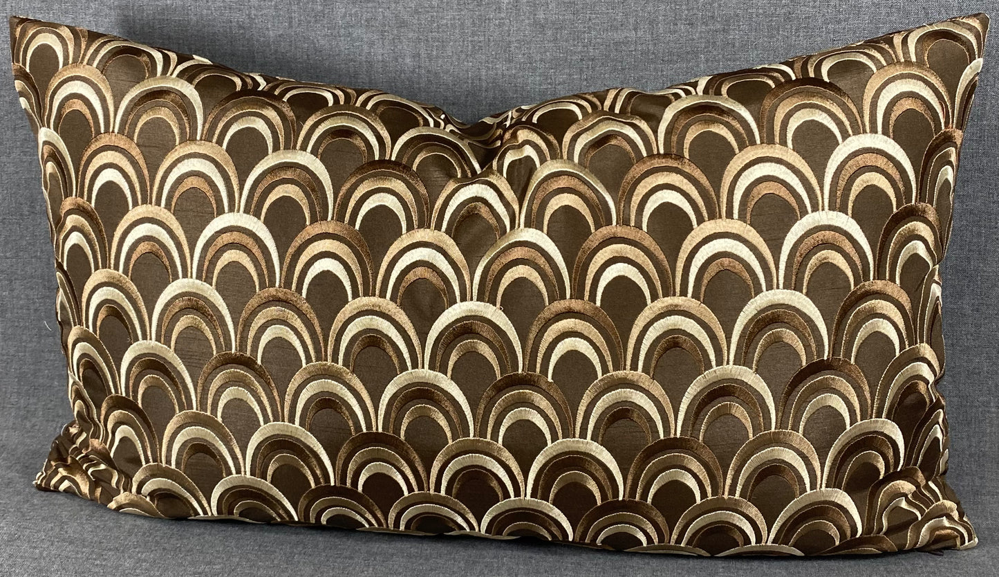 Luxury Lumbar Pillow - 24" x 14" - Chocolate Delight