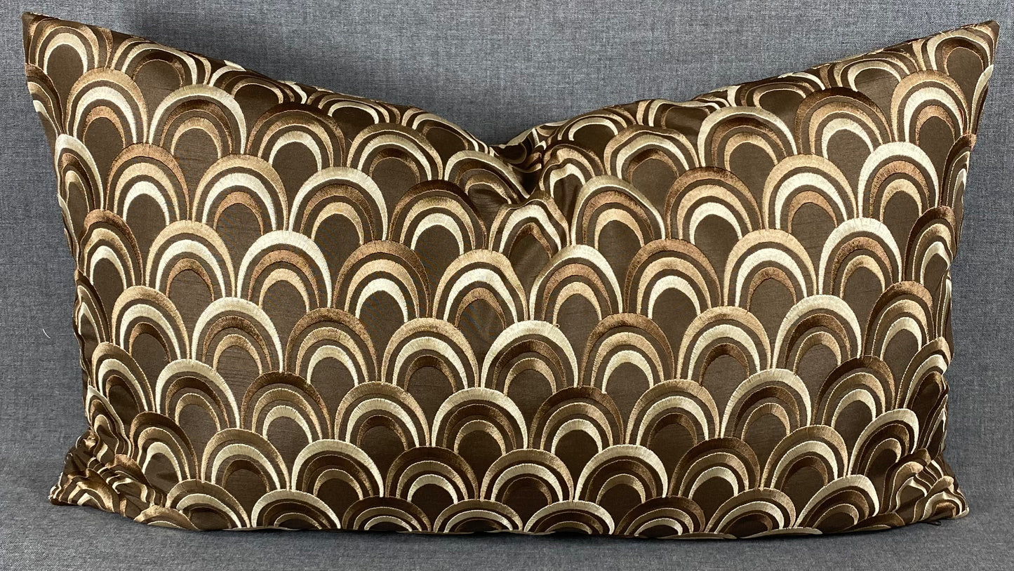 Luxury Lumbar Pillow - 24" x 14" - Chocolate Delight