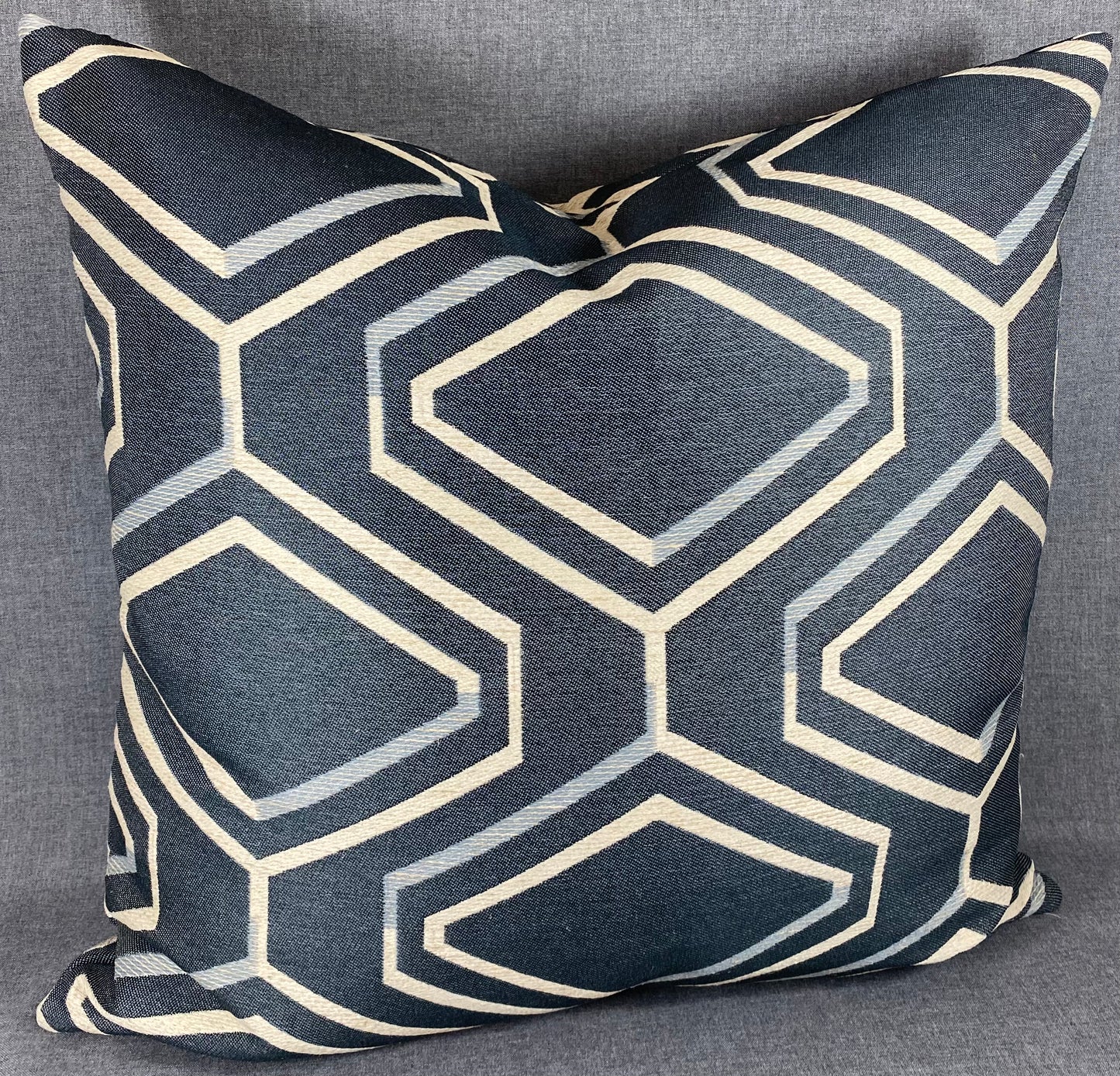 Luxury Pillow - 24" x 24" - Geo Blue